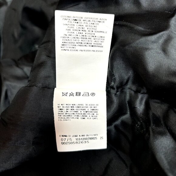 Roberto Cavalli Men’s Wool Black Jacket Coat Size 42 Long Sleeve Made in Italy - Picture 5 of 13